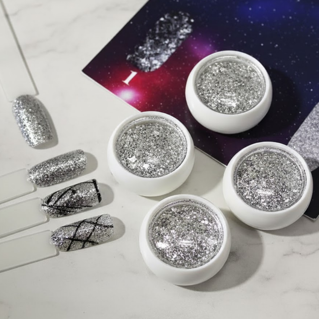 4'lü Set - Galaxy Efekt Nail Art resmi