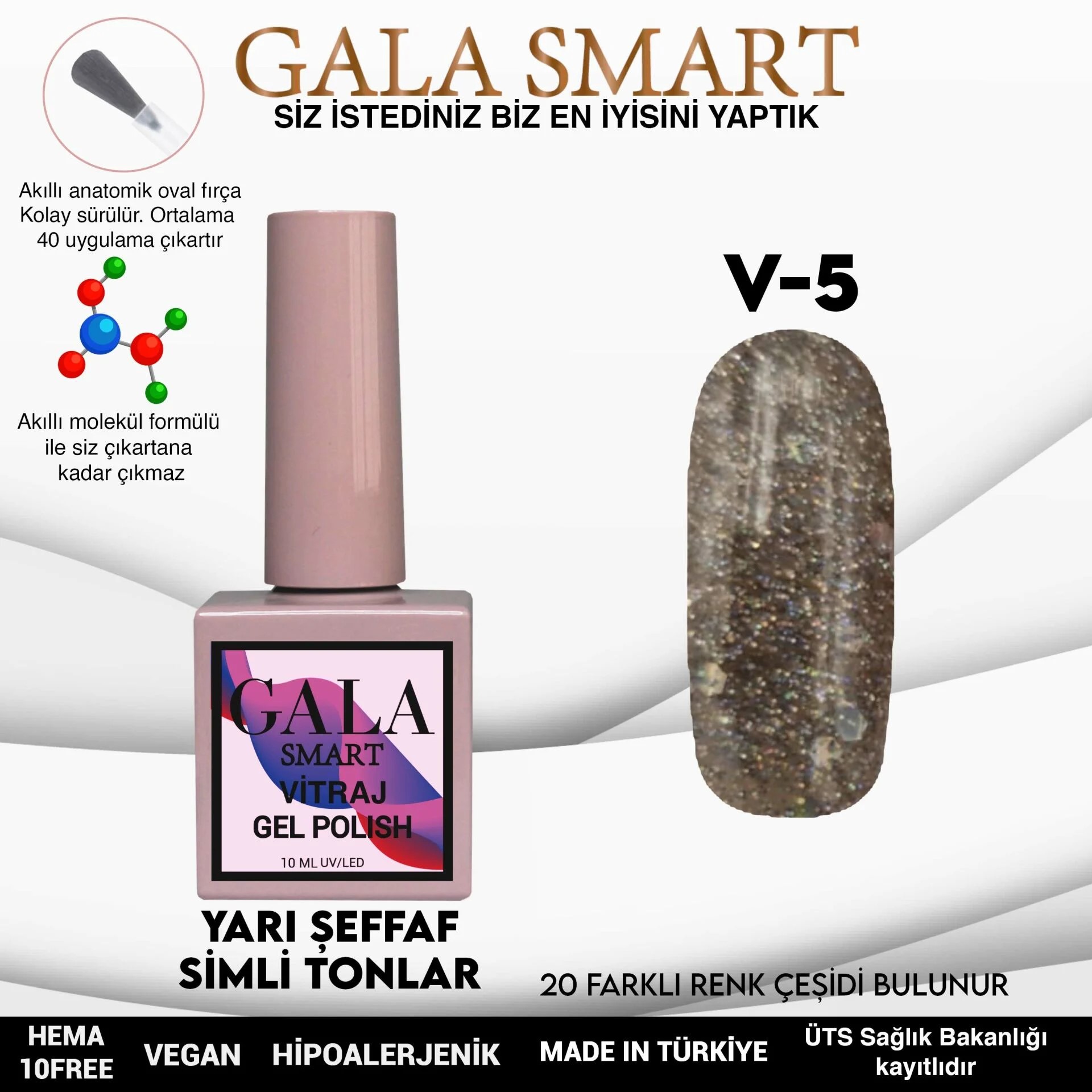 Vitraj Gel Polish No: V05 resmi