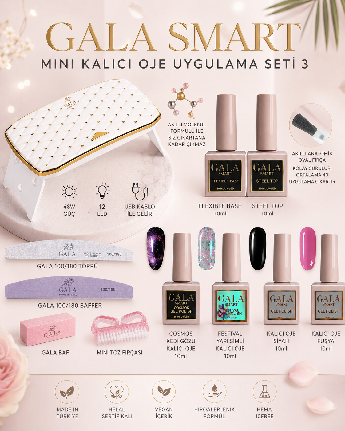 Mini Kalıcı Oje Uygulama Set - 3 resmi