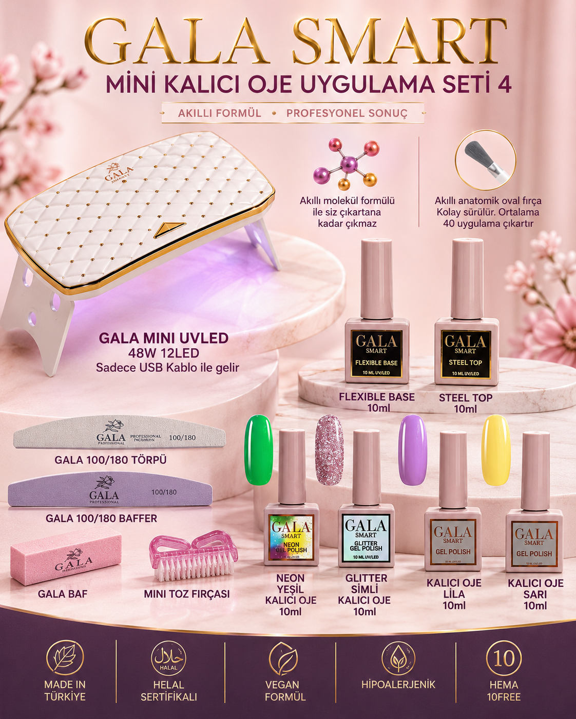 Mini Kalıcı Oje Uygulama Set - 4 resmi