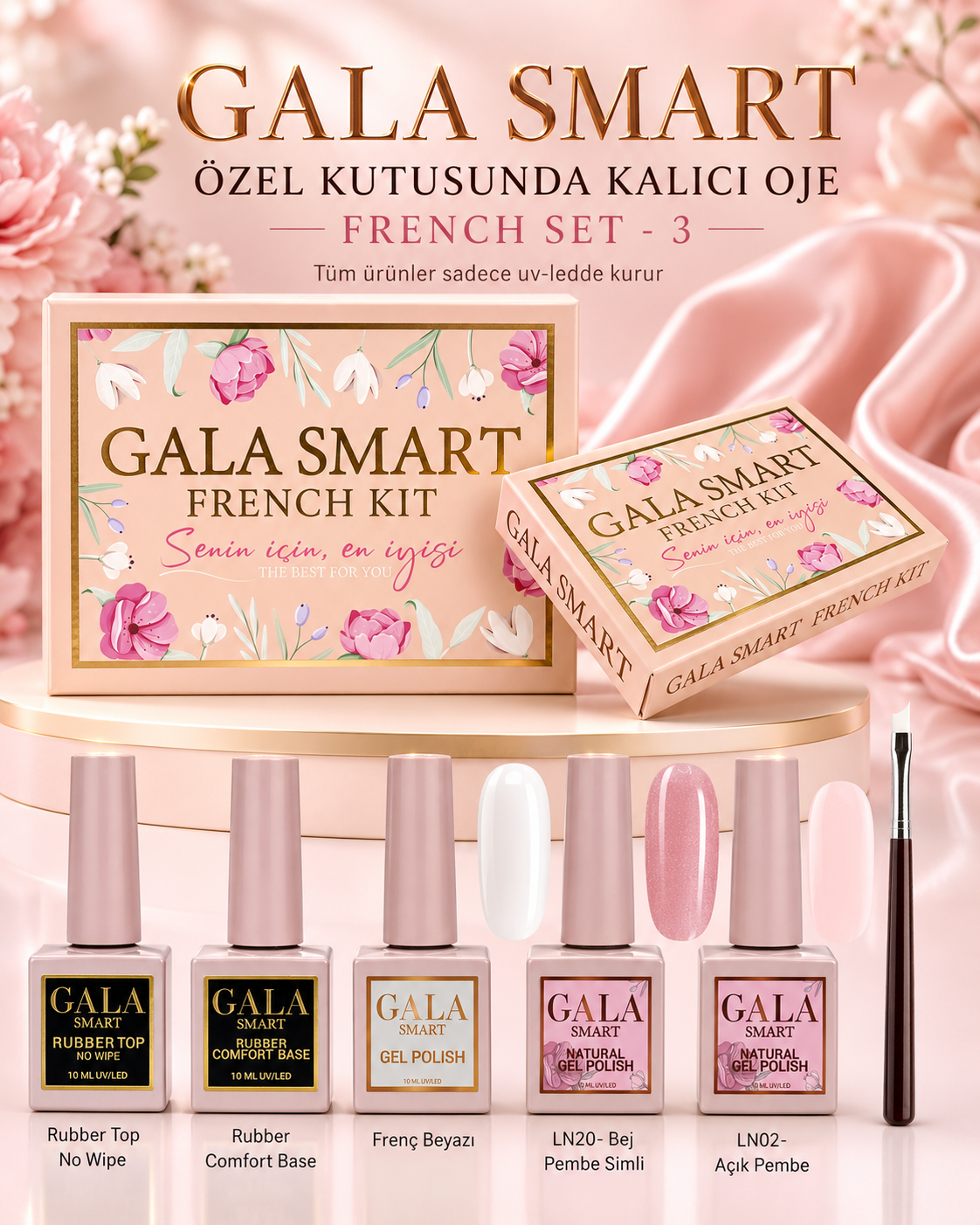 Kalıcı Oje French Set - 3 resmi