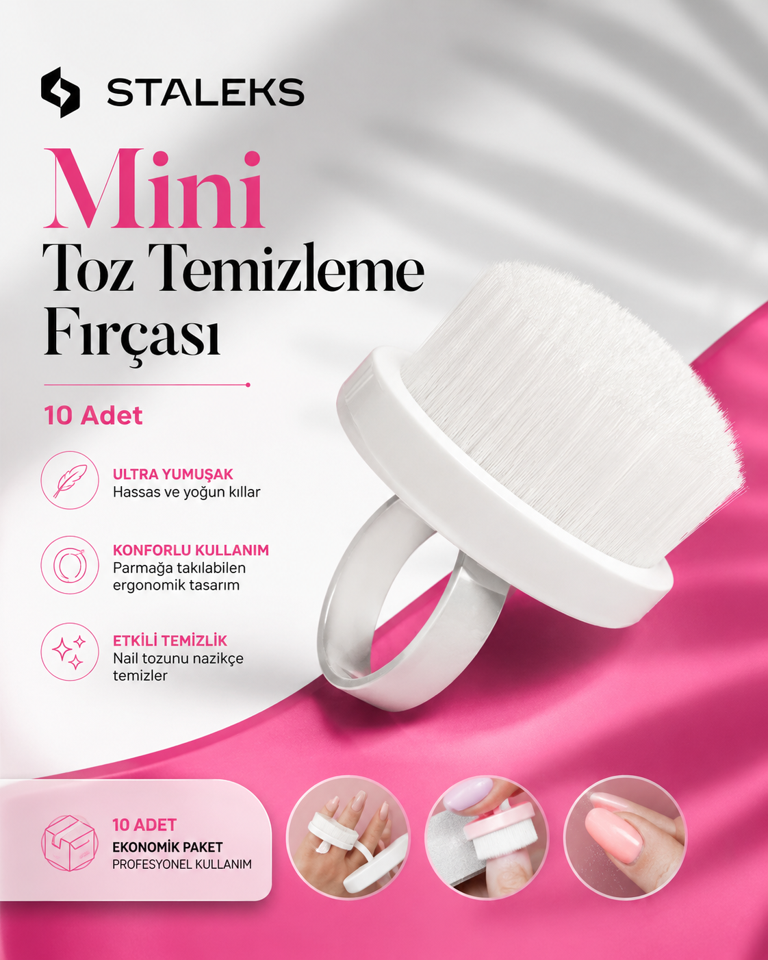 Mini Toz Temizleme Fırçası, 10 Adet resmi