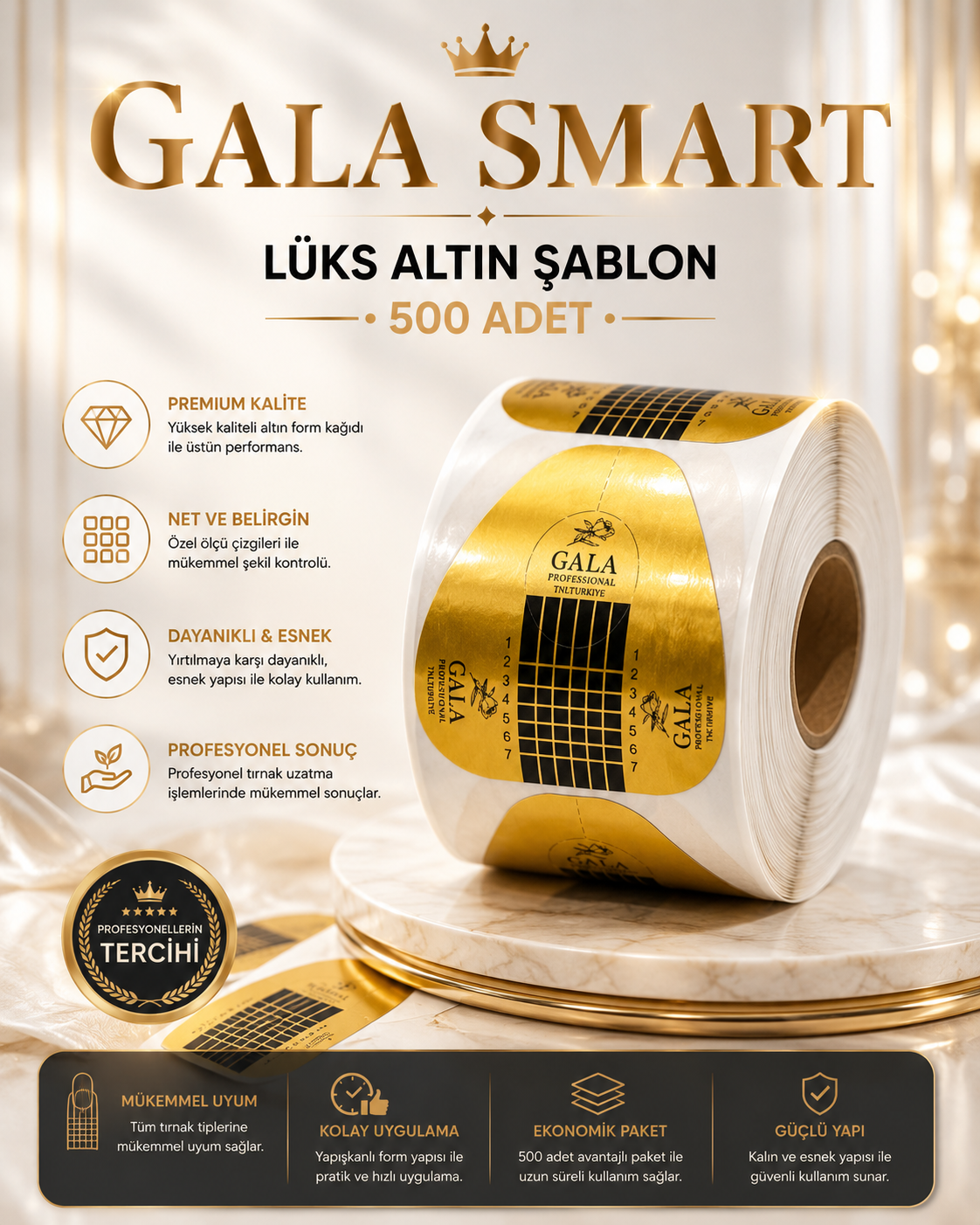 Lüks Altın Şablon 500'lü resmi