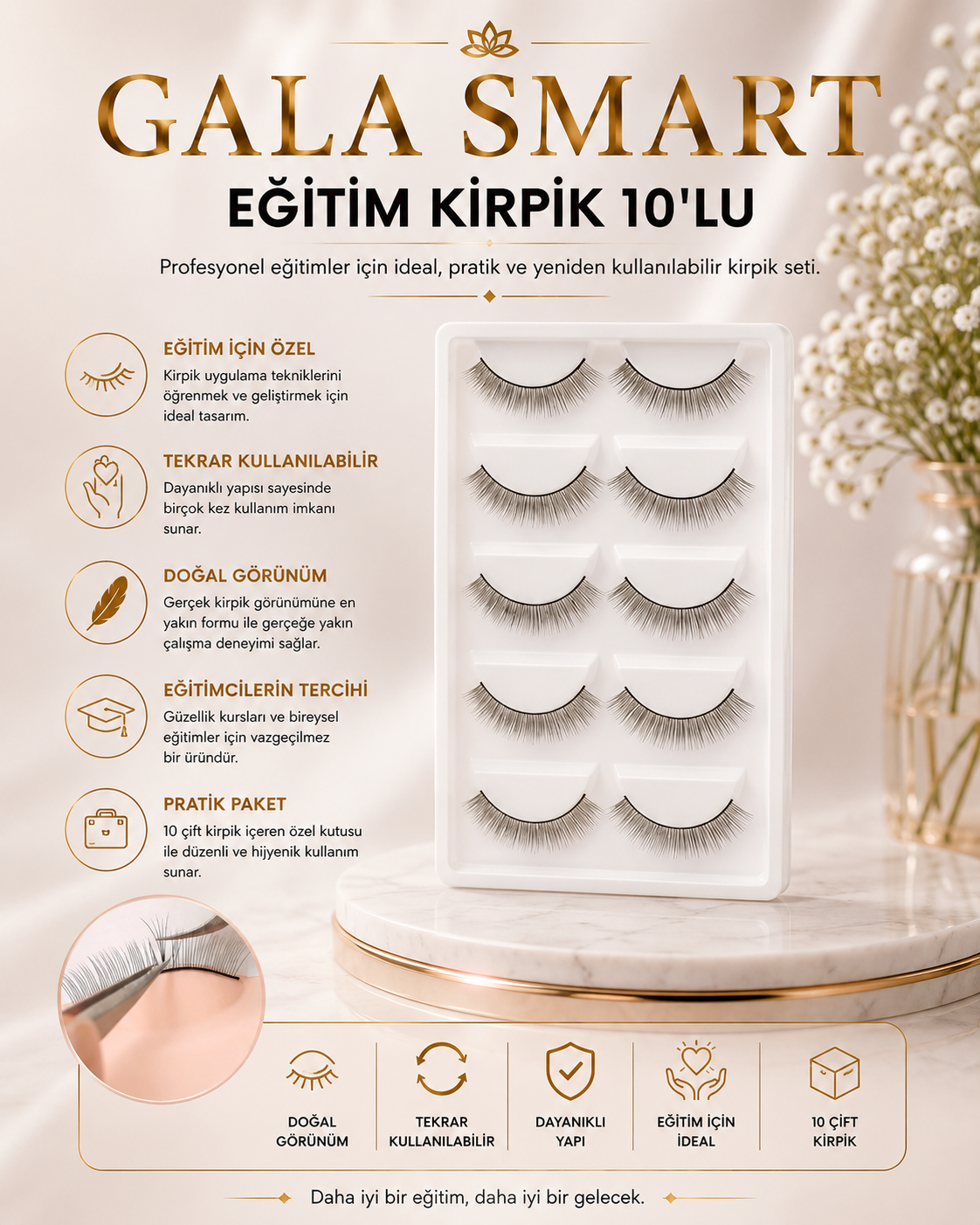 Eğitim Kirpik 10'lu resmi