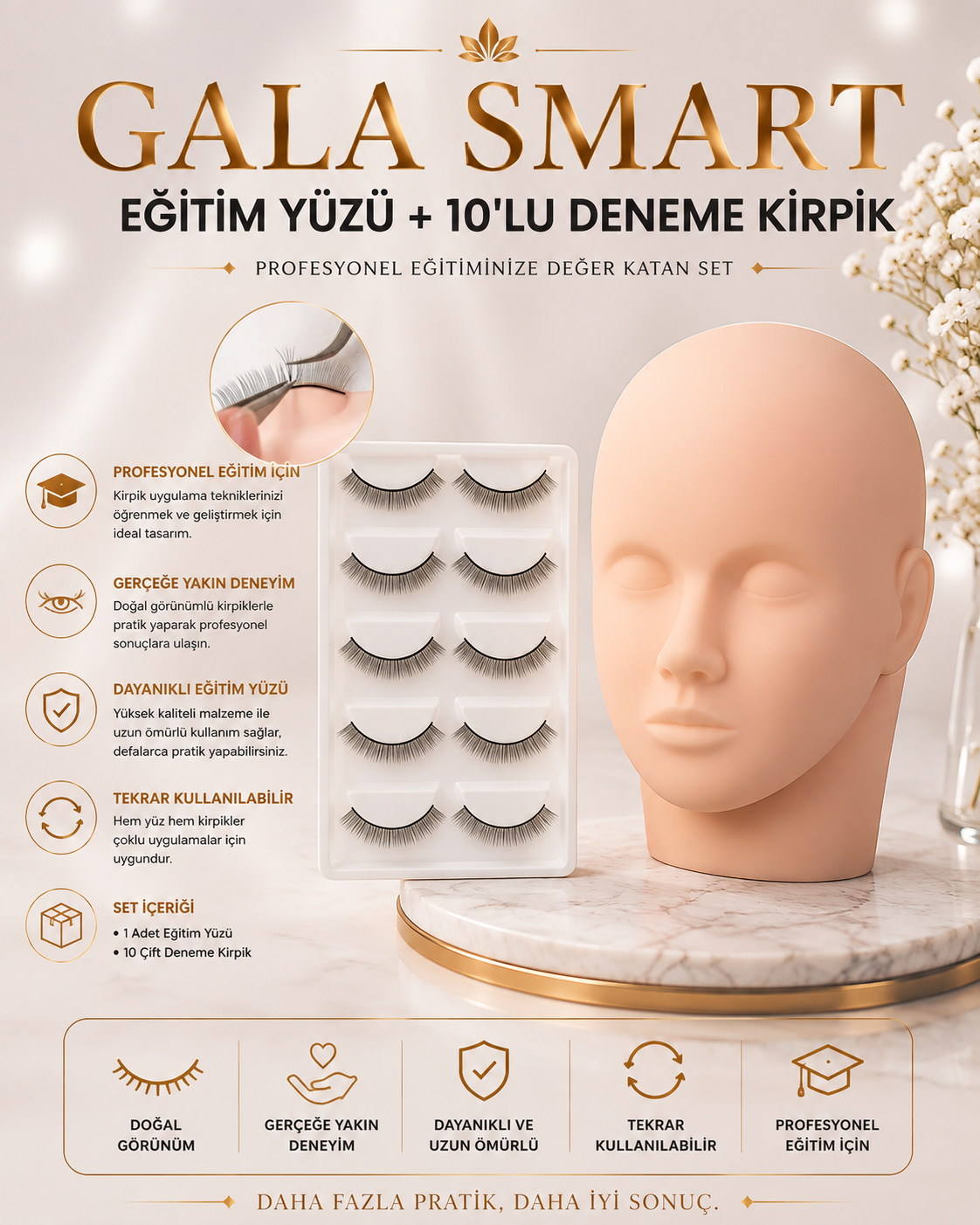 Eğitim Yüzü + 10'lu Deneme Kirpik resmi