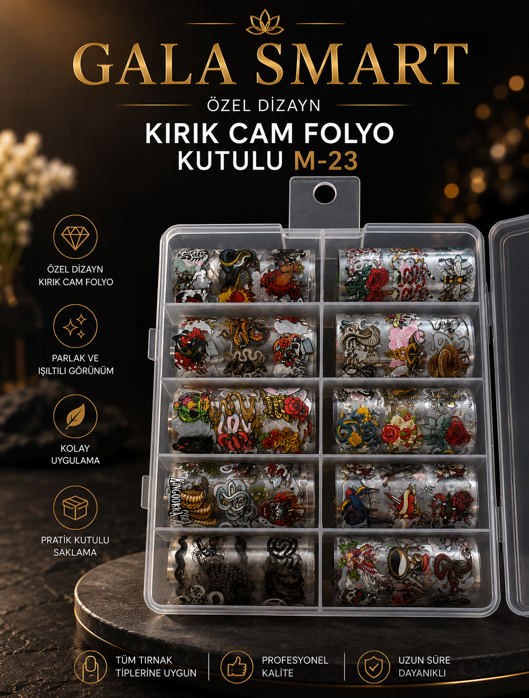 Özel Dizayn Kırık Cam Folyo Kutulu M-23 resmi