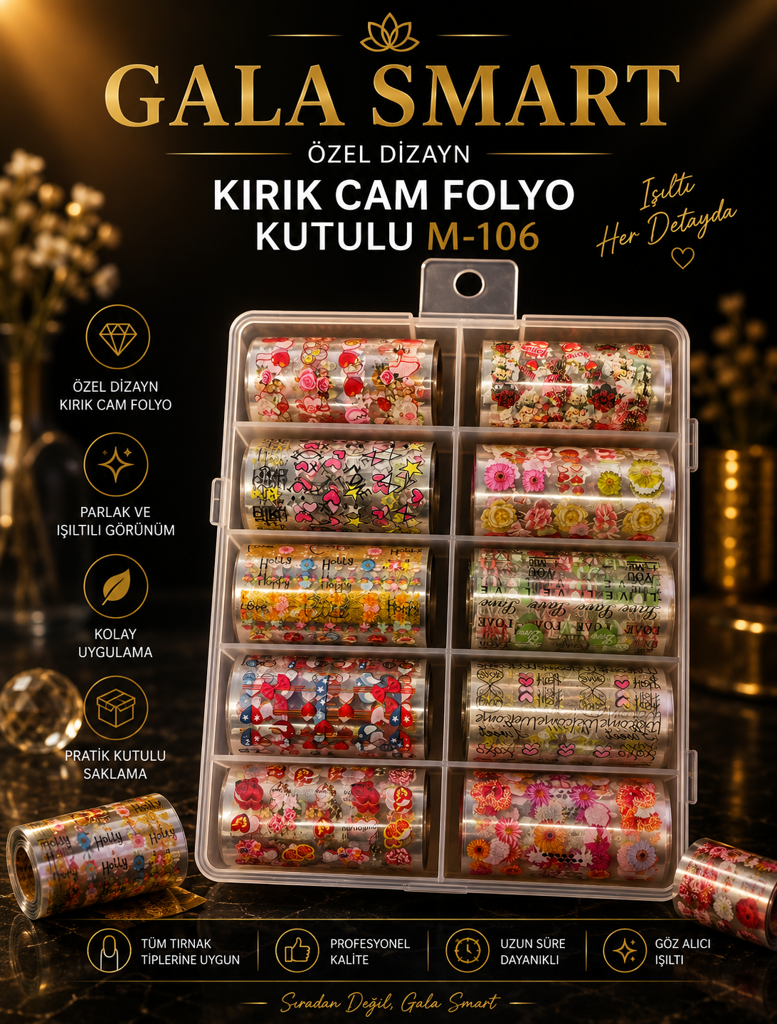 Özel Dizayn Kırık Cam Folyo Kutulu M-106 resmi