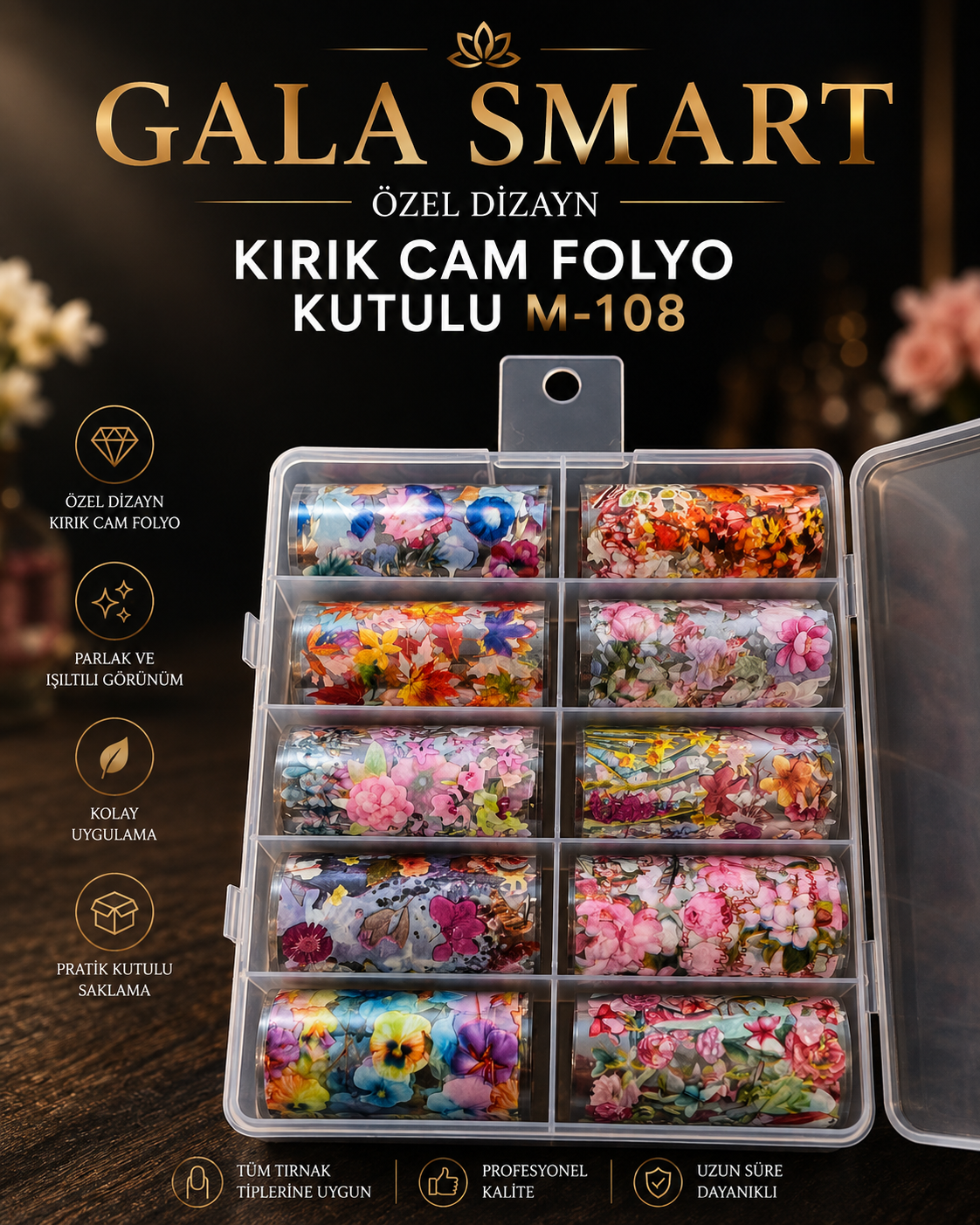 Özel Dizayn Kırık Cam Folyo Kutulu M-108 resmi