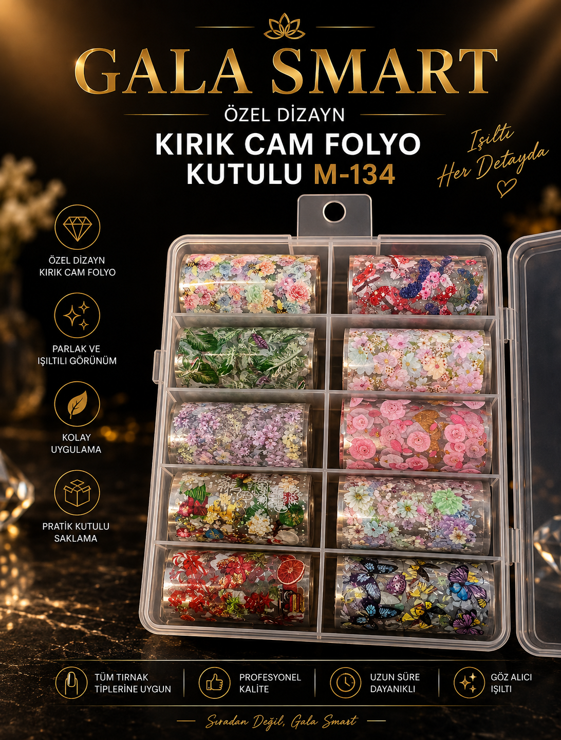 Özel Dizayn Kırık Cam Folyo Kutulu M-134 resmi