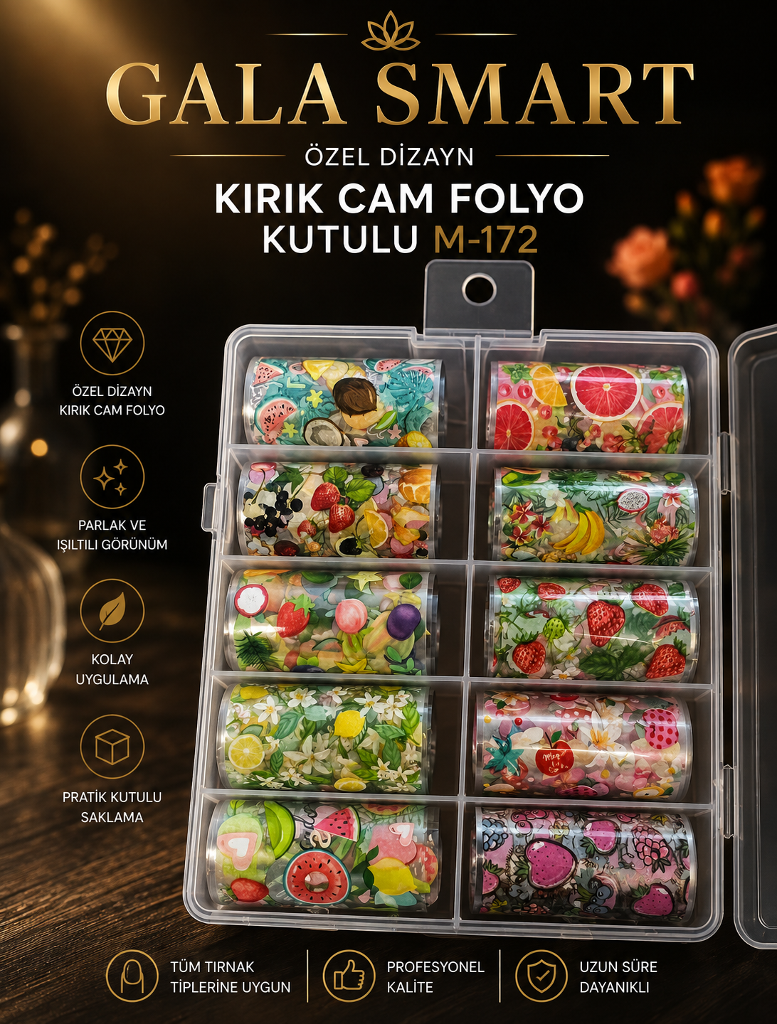 Özel Dizayn Kırık Cam Folyo Kutulu M-172 resmi