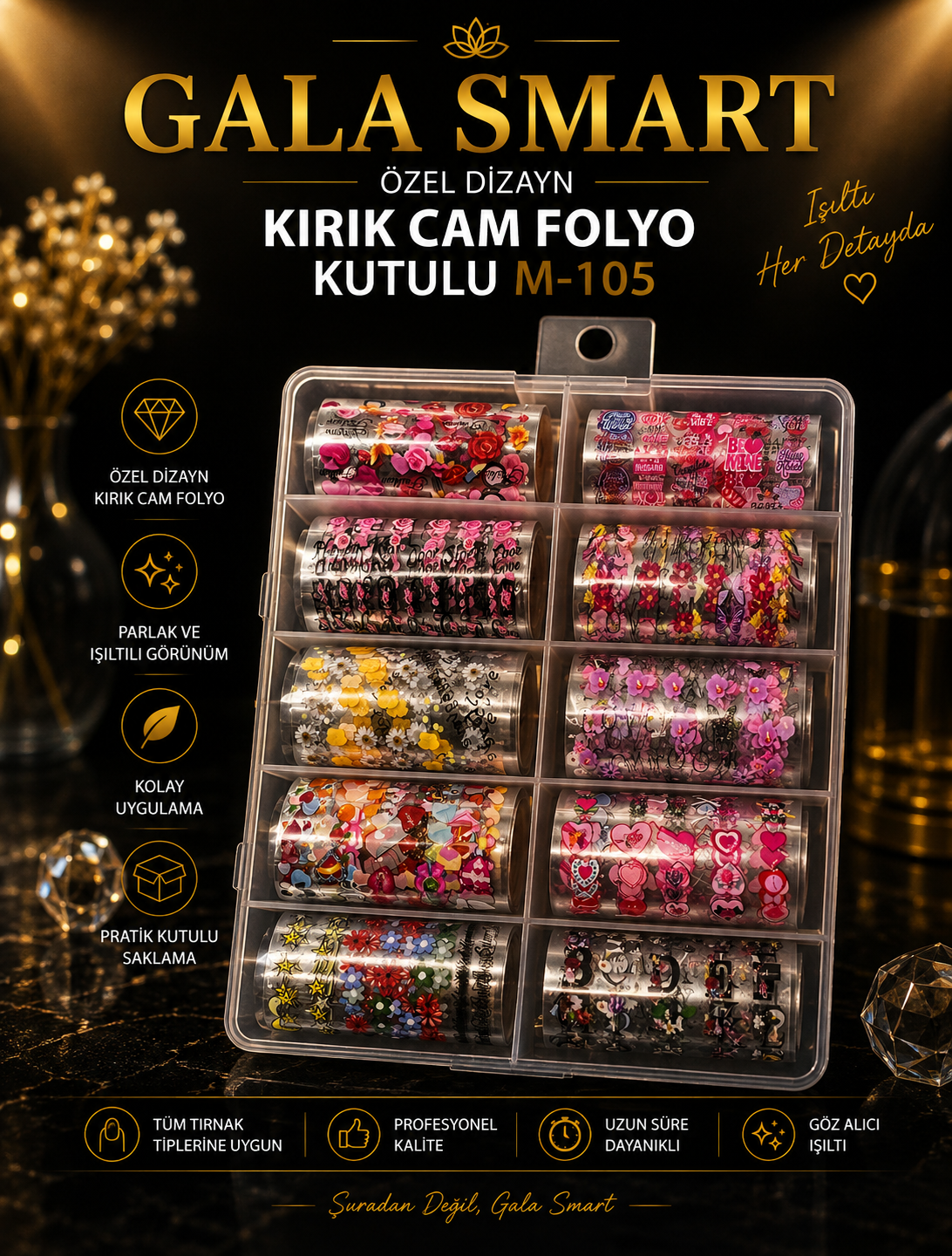 Özel Dizayn Kırık Cam Folyo Kutulu M-105 resmi