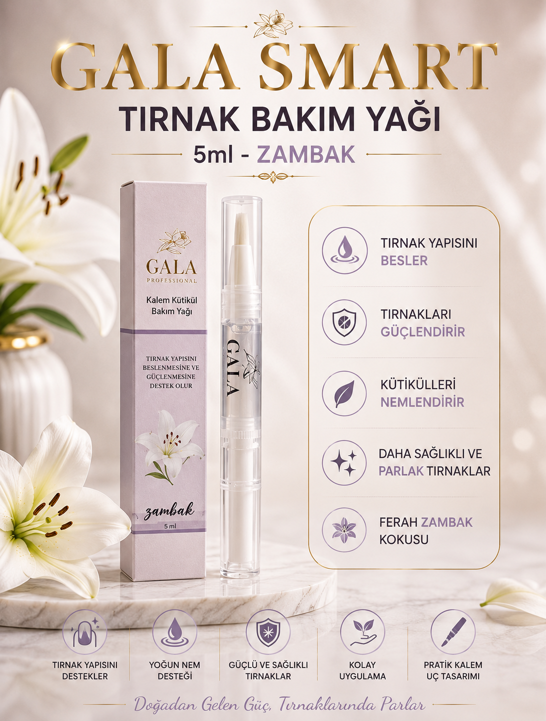 Tırnak Bakım Yağı 5ml - Zambak resmi