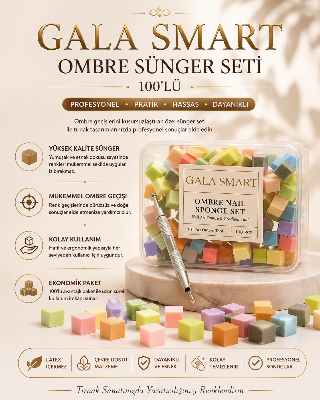 Ombre Sünger Seti 100'lü resmi