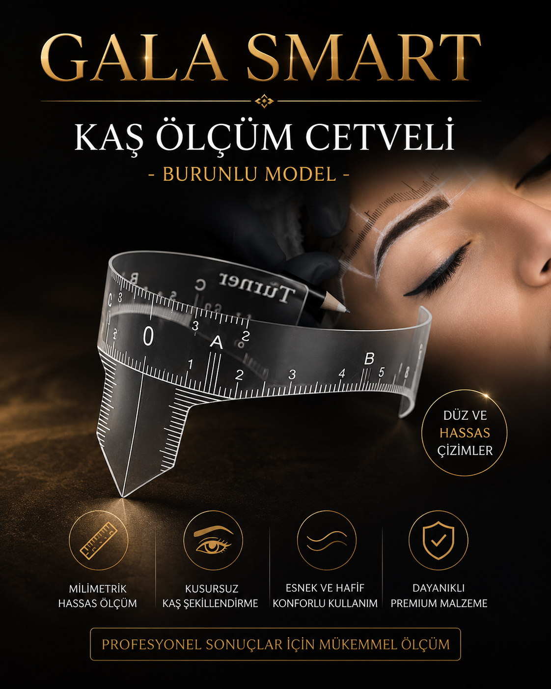 Kaş Ölçüm Cetveli - Burunlu Model resmi