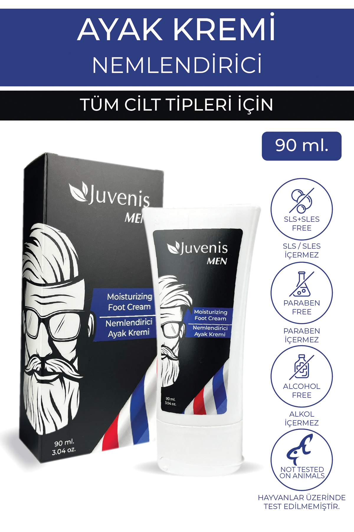 Juvenis Erkek Serisi Çatlak Karşıtı Ayak Kremi 90 gr resmi