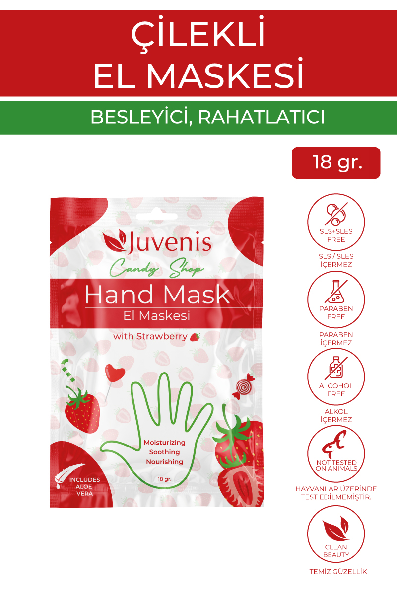 Juvenis Candy Shop Serisi Çilekli El Maskesi resmi