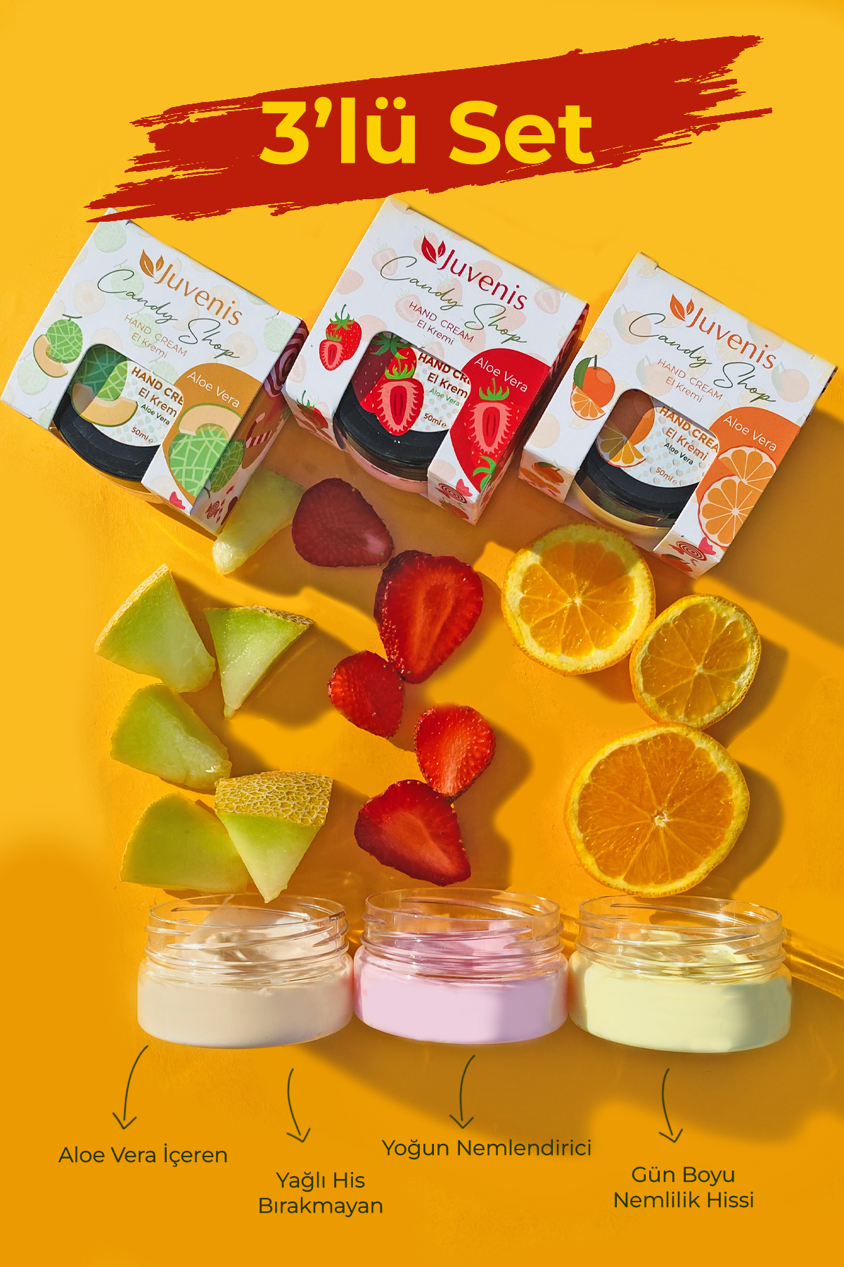 Juvenis Candy Shop Serisi Karışık El Kremi 3*50gr resmi
