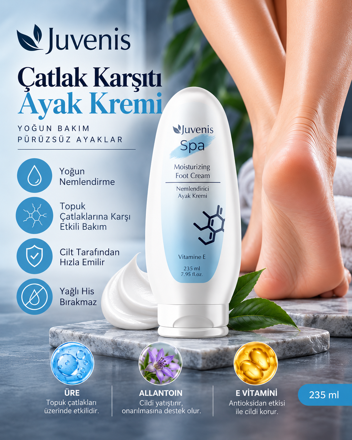 Juvenis Çatlak Karşıtı Ayak Kremi 235 gr resmi