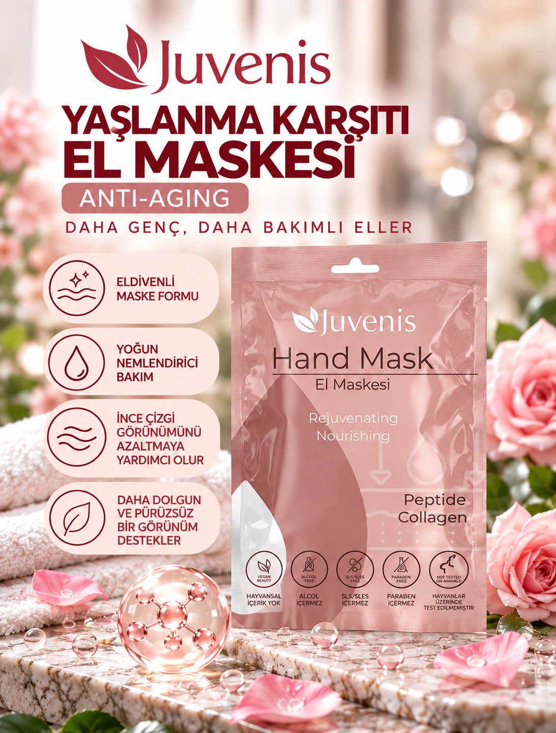 Juvenis Yaşlanma Karşıtı El Maskesi (Anti-Aging) resmi