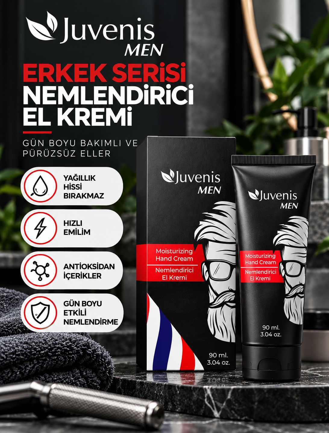 Juvenis Erkek Serisi Nemlendirici El Kremi 90 gr resmi