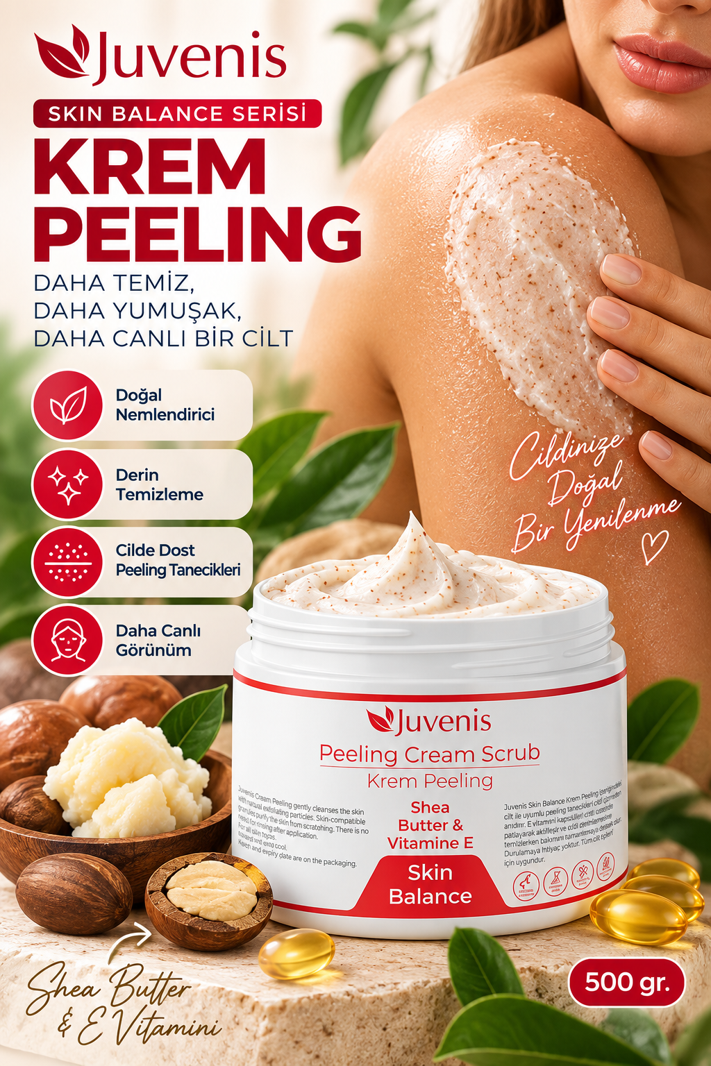 Juvenis Skin Balance Serisi Krem Peeling 500 gr resmi