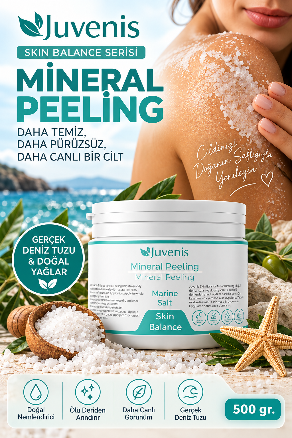 Juvenis Skin Balance Serisi Mineral Peeling 500 gr resmi