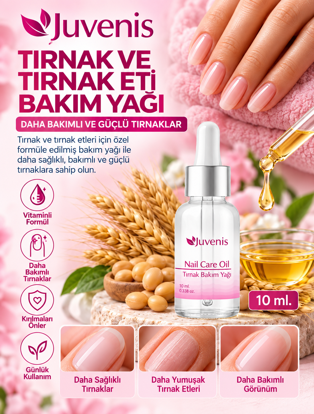 Juvenis Tırnak ve Tırnak Eti Bakım Yağı 10 ml resmi