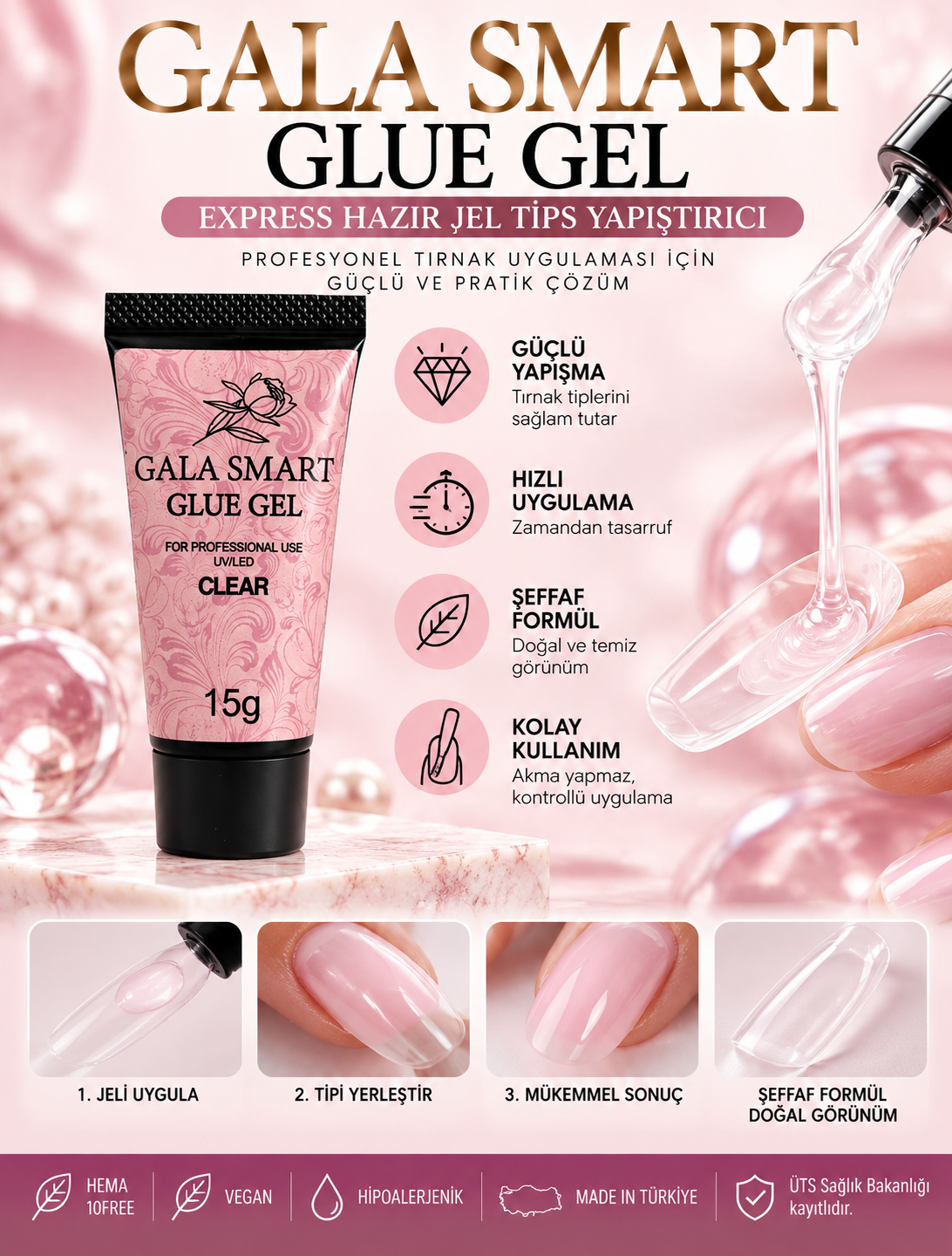 Glue Gel 15gr No: Clear resmi