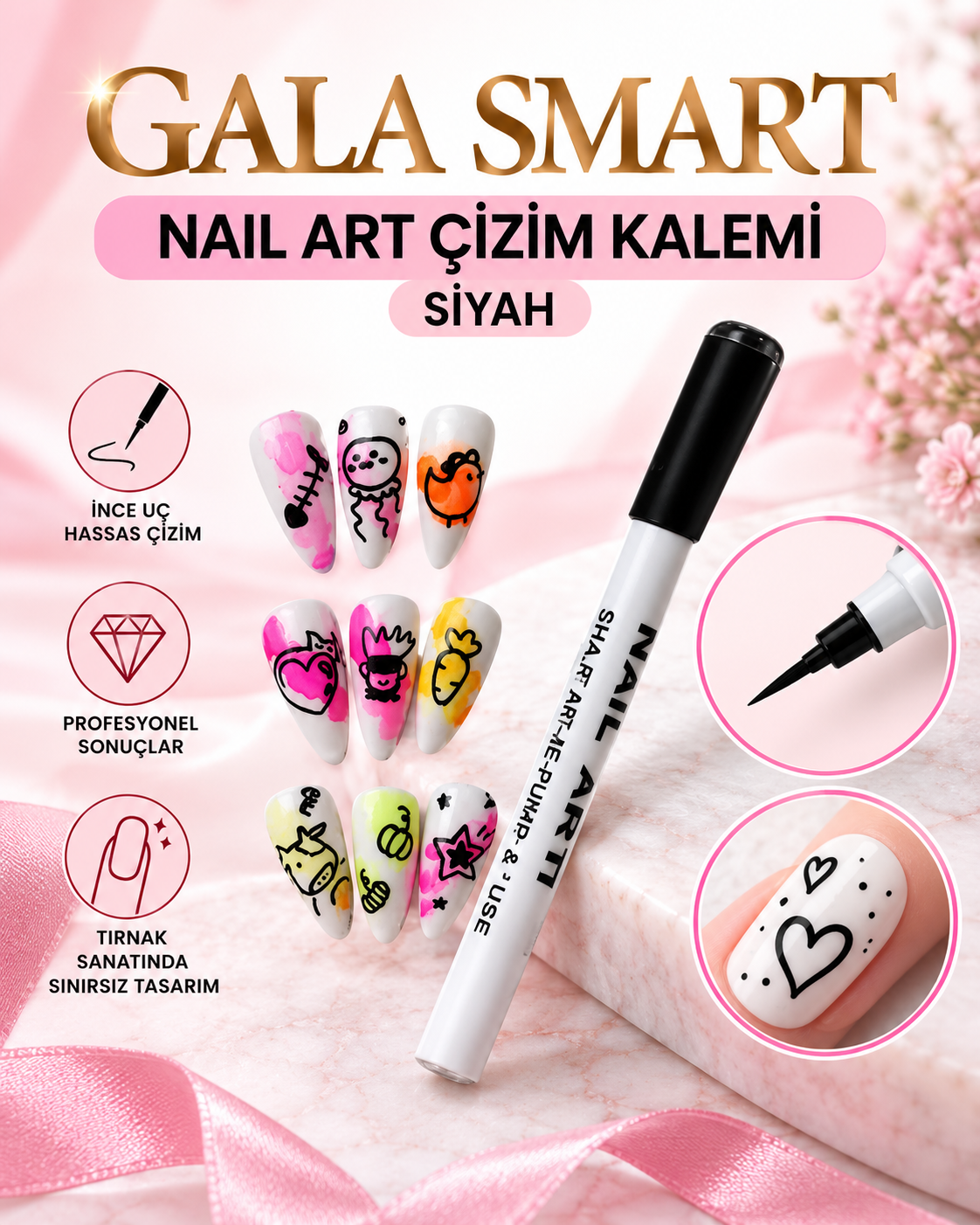 Nail Art Çizim Kalemi, Siyah resmi