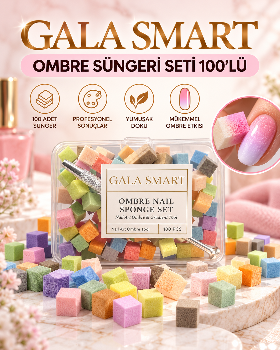 Ombre Sünger Seti 100'lü resmi