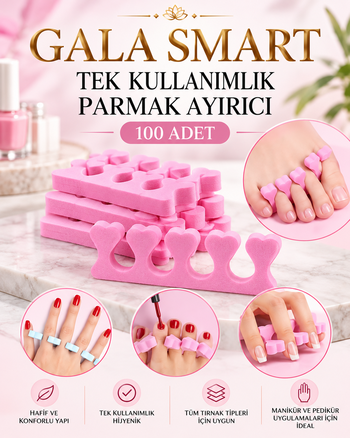 Tek Kullanımlık Parmak Ayırıcı, 100 Adet resmi