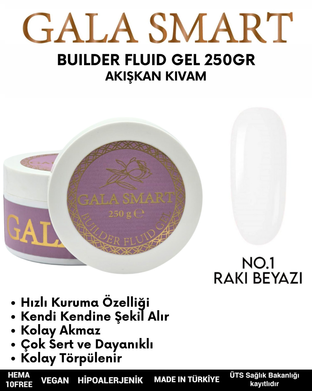 Builder Fluid Gel 250gr No: No: 01 resmi