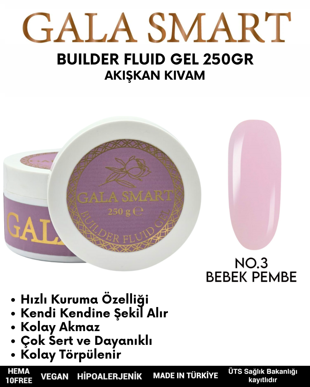 Builder Fluid Gel 250gr No: No: 03 resmi