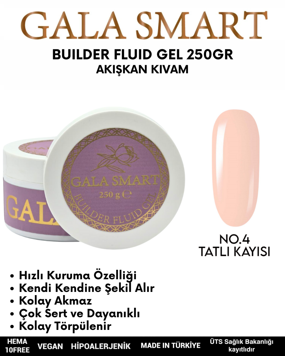 Builder Fluid Gel 250gr No: No: 04 resmi