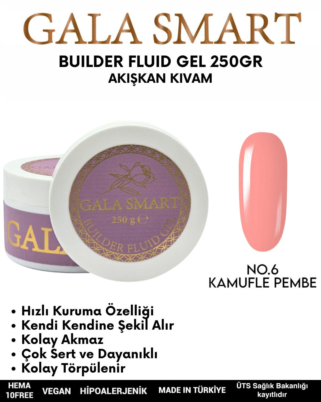 Builder Fluid Gel 250gr No: No: 06 resmi
