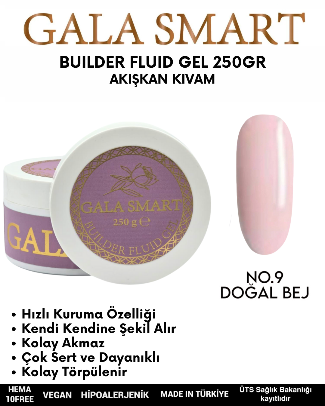Builder Fluid Gel 250gr No: No: 09 resmi
