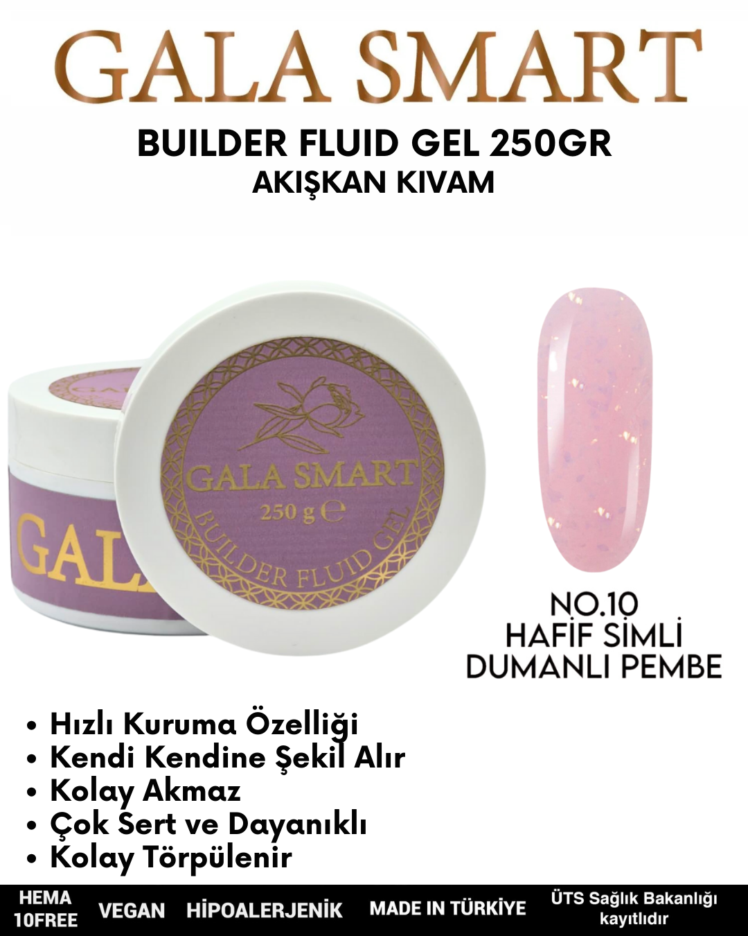 Builder Fluid Gel 250gr No: No: 10 resmi