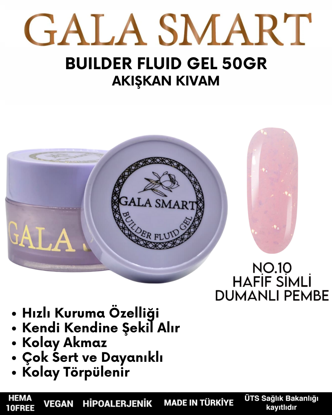 Builder Fluid Gel 50gr No: 10 resmi