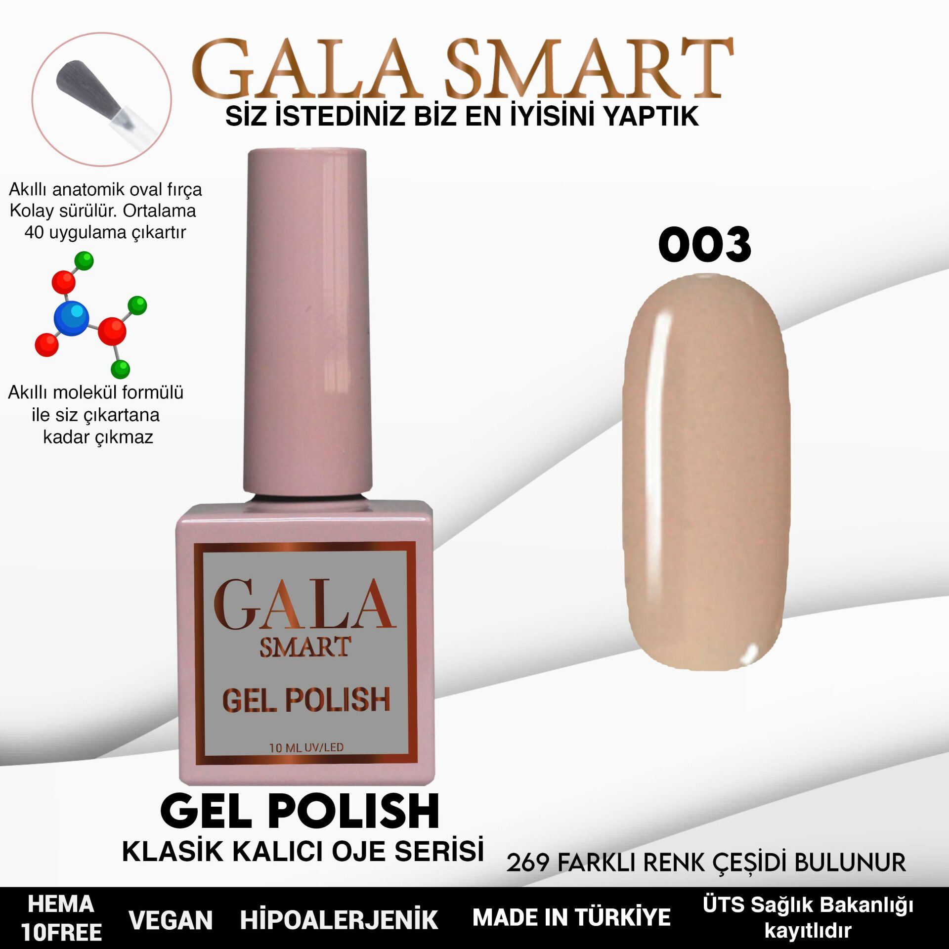 Classic Gel Polish No: 003 resmi
