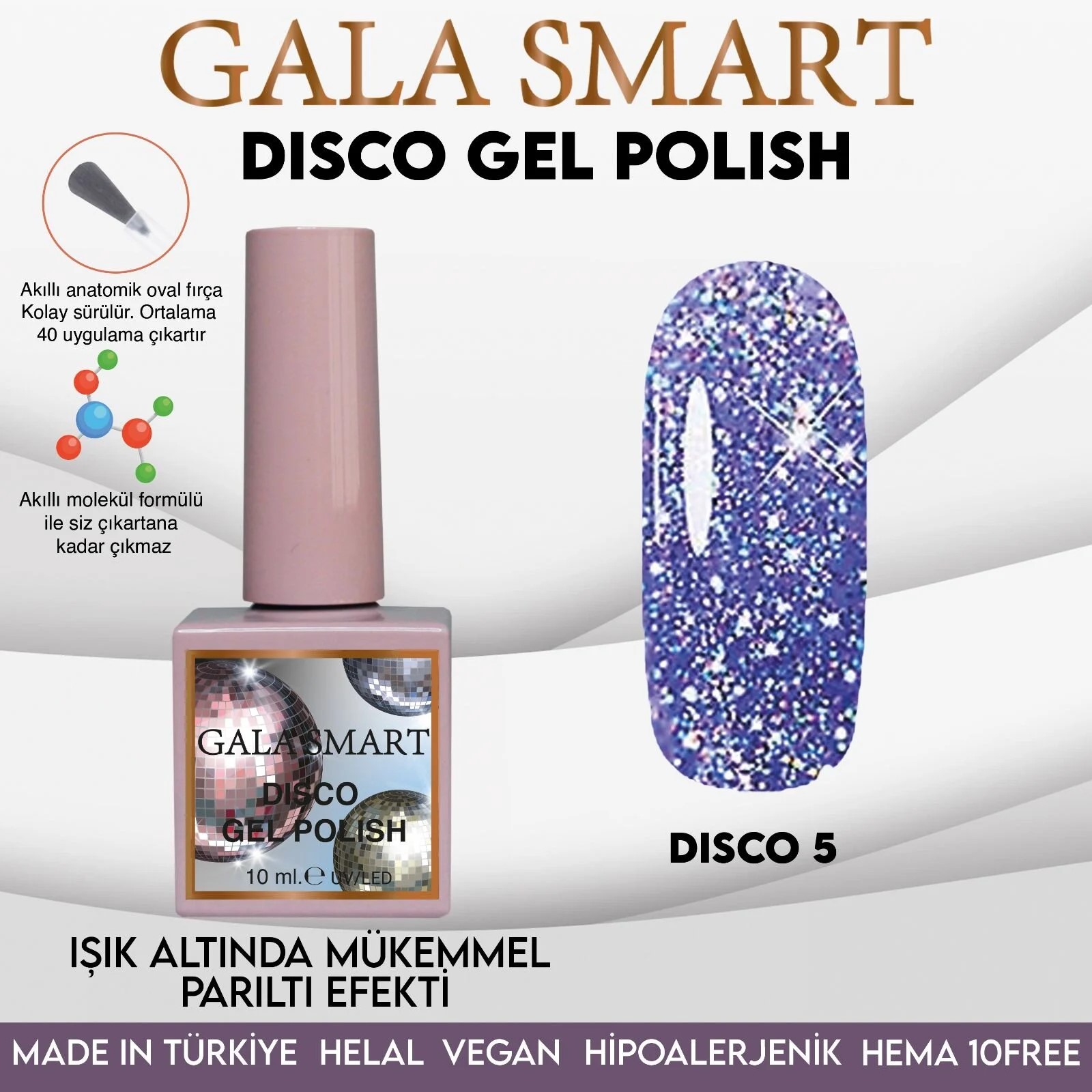 Disco Gel Polish No: D5 resmi