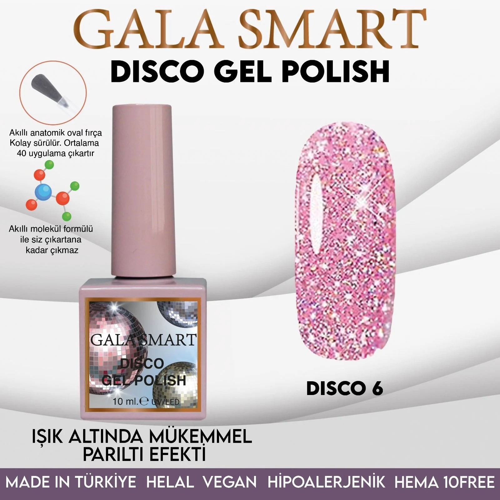 Disco Gel Polish No: D6 resmi