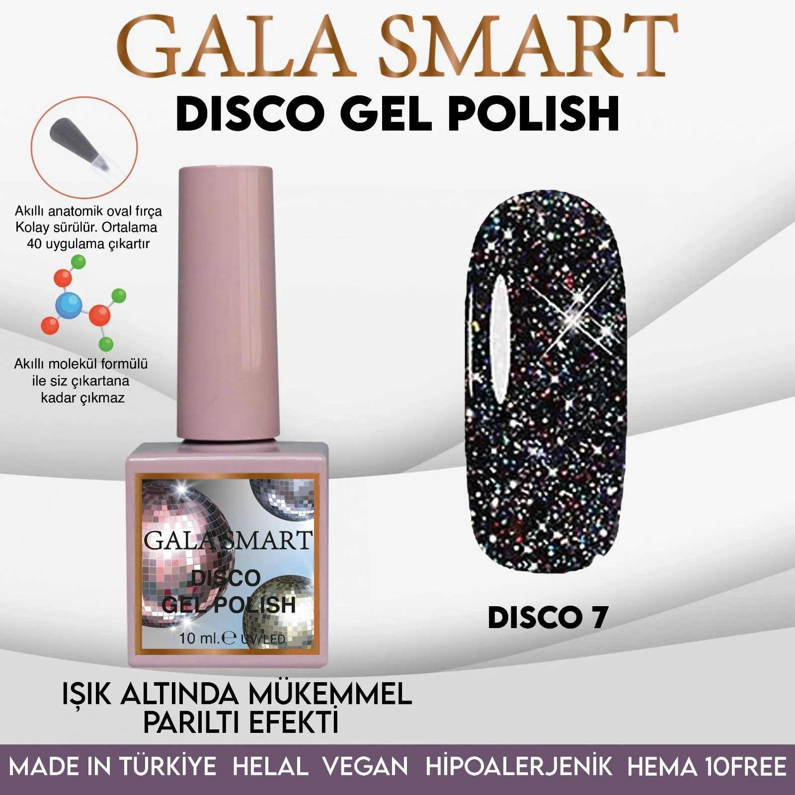 Disco Gel Polish No: D7 resmi