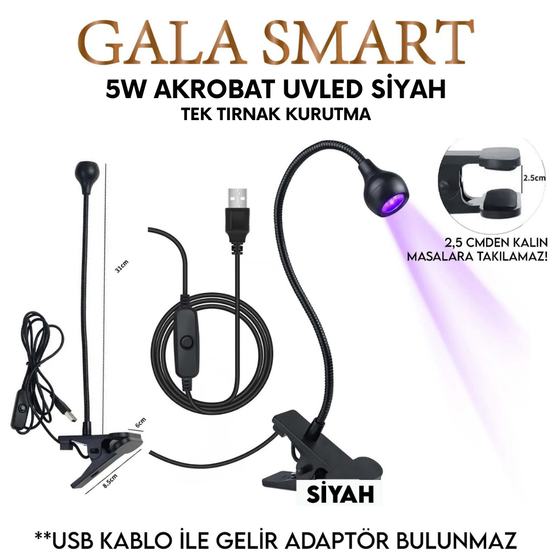 Clip on UV Lamp 5W - Black resmi