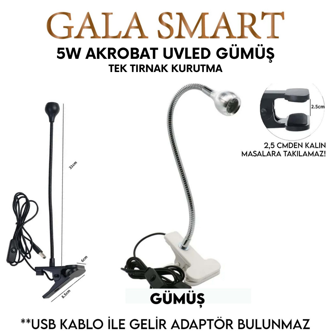 Clip on UV Lamp 5W - Silver resmi