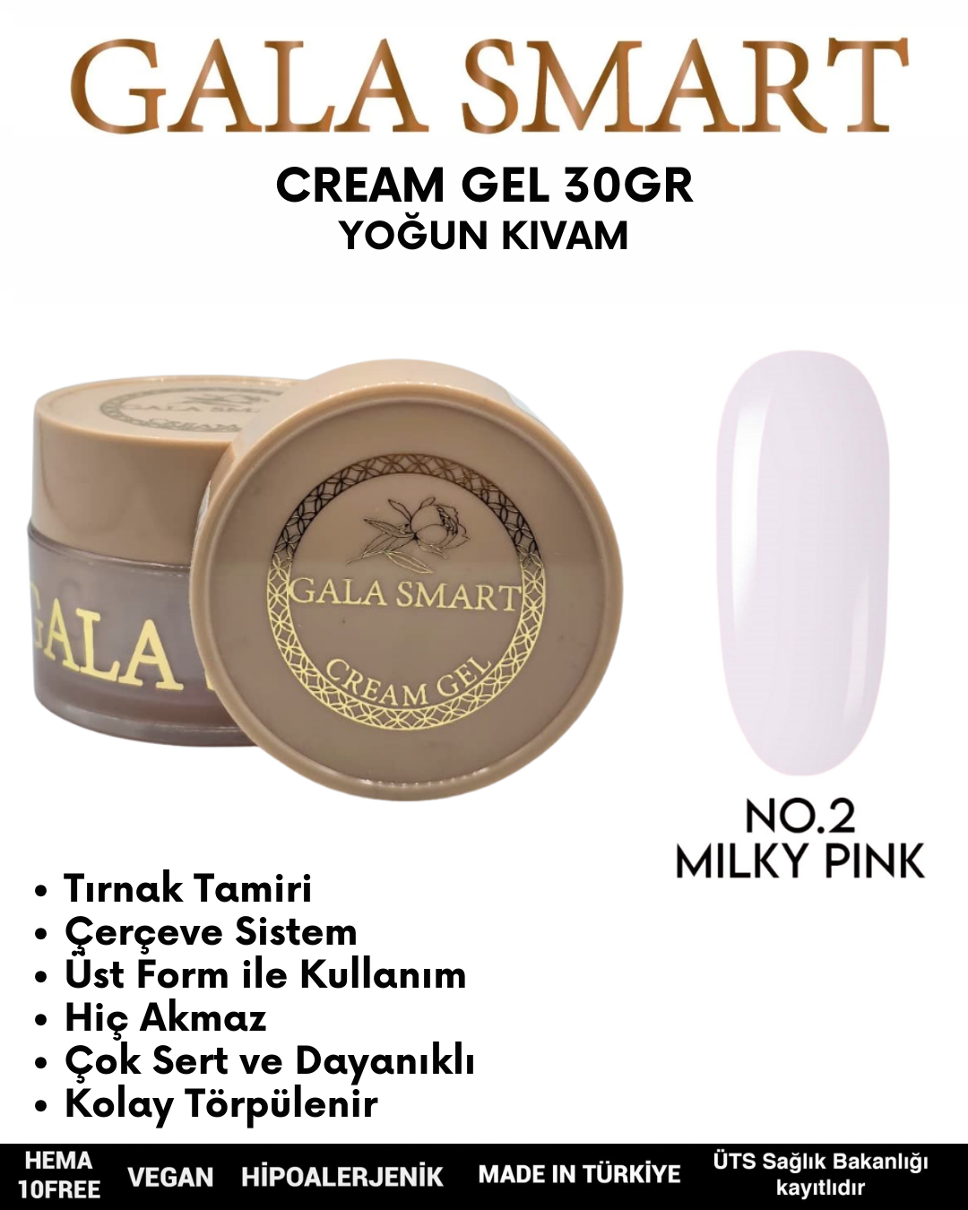 Cream Gel 30gr No: 02 resmi