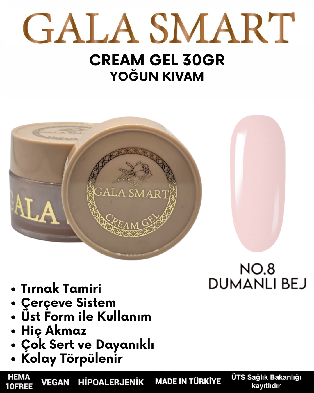 Cream Gel 30gr No: 08 resmi