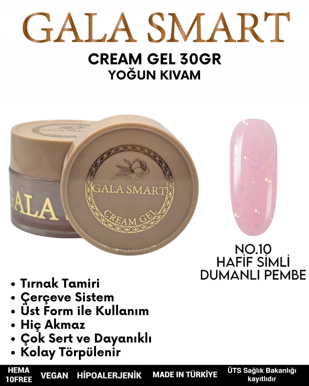 Cream Gel 30gr No: 10 resmi