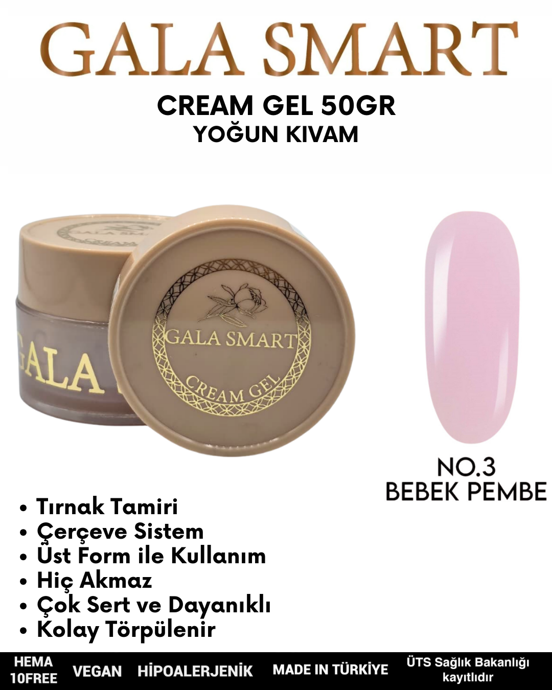 Cream Gel 50gr No: 03 resmi