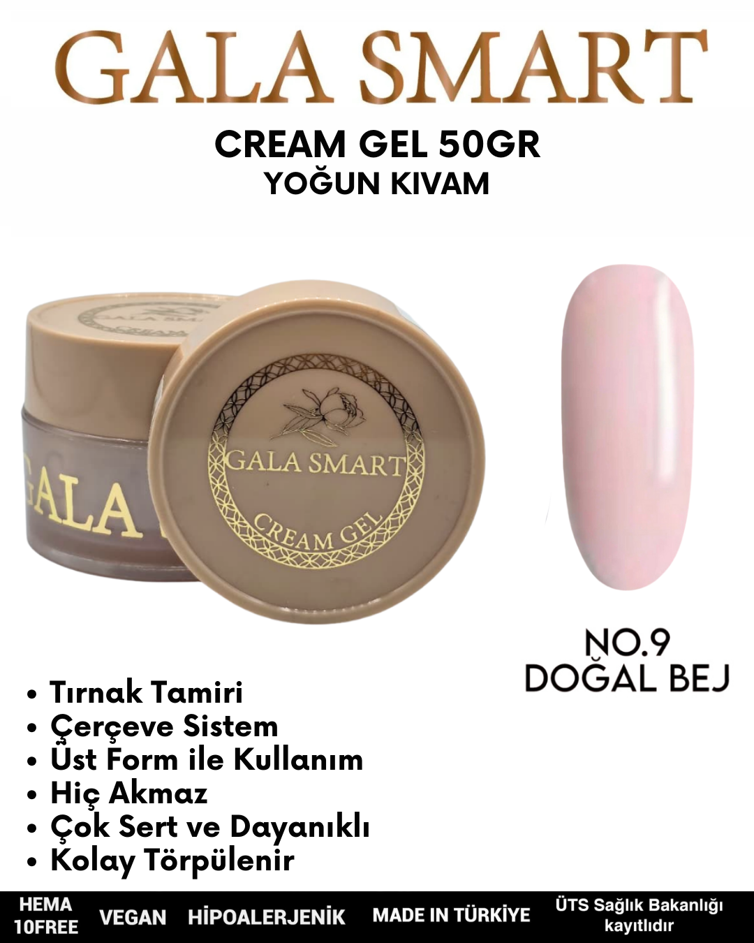 Cream Gel 50gr No: 09 resmi