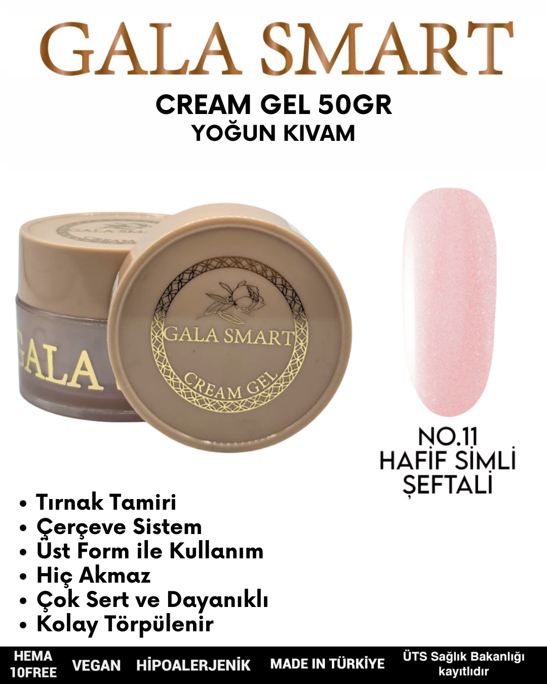 Cream Gel 50gr No: 11 resmi